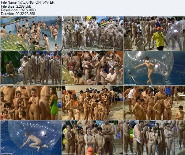 Auf Wasser spazieren gehen - Nudisten Pool Center Video [Nudismus-Sammlung]